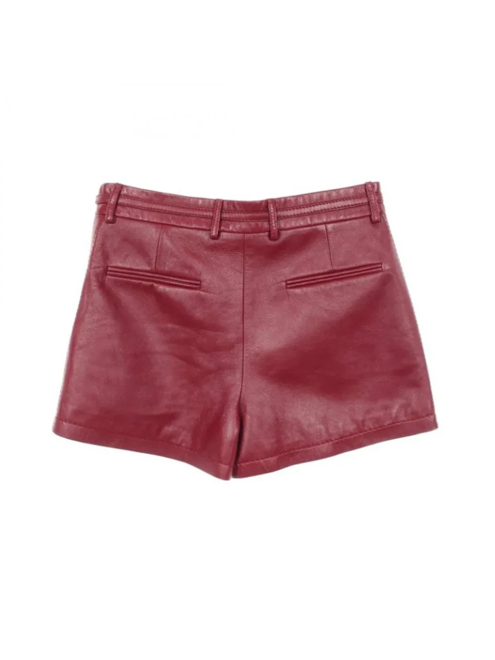 Gucci Pants Horsebit Short Lambskin Leather Shorts